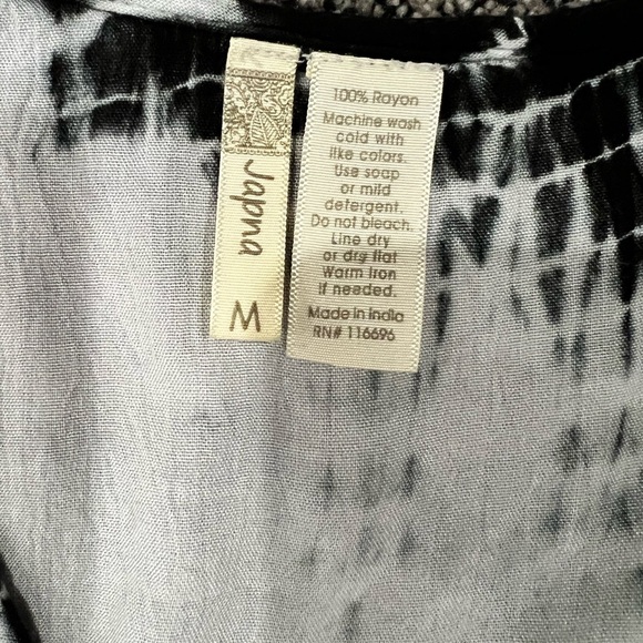 Japna Black and White Casual Maxi Dress with 3/4 Dolman Sleeves - Picture 2 of 5